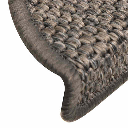 Treppenmatten Selbstklebend Sisal-Optik 15 Stk. 56x17x3cm Blau