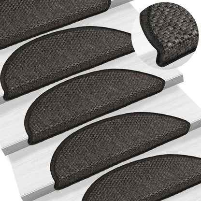Treppenmatten Selbstklebend Sisal-Optik 15 Stk. 56x17x3cm Blau