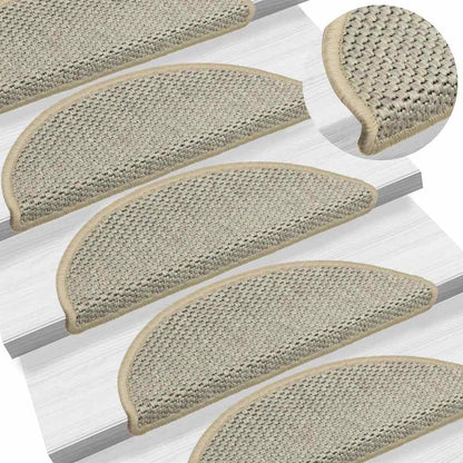 Treppenmatten Selbstklebend Sisal-Optik 15 Stk. 56x17x3cm Blau