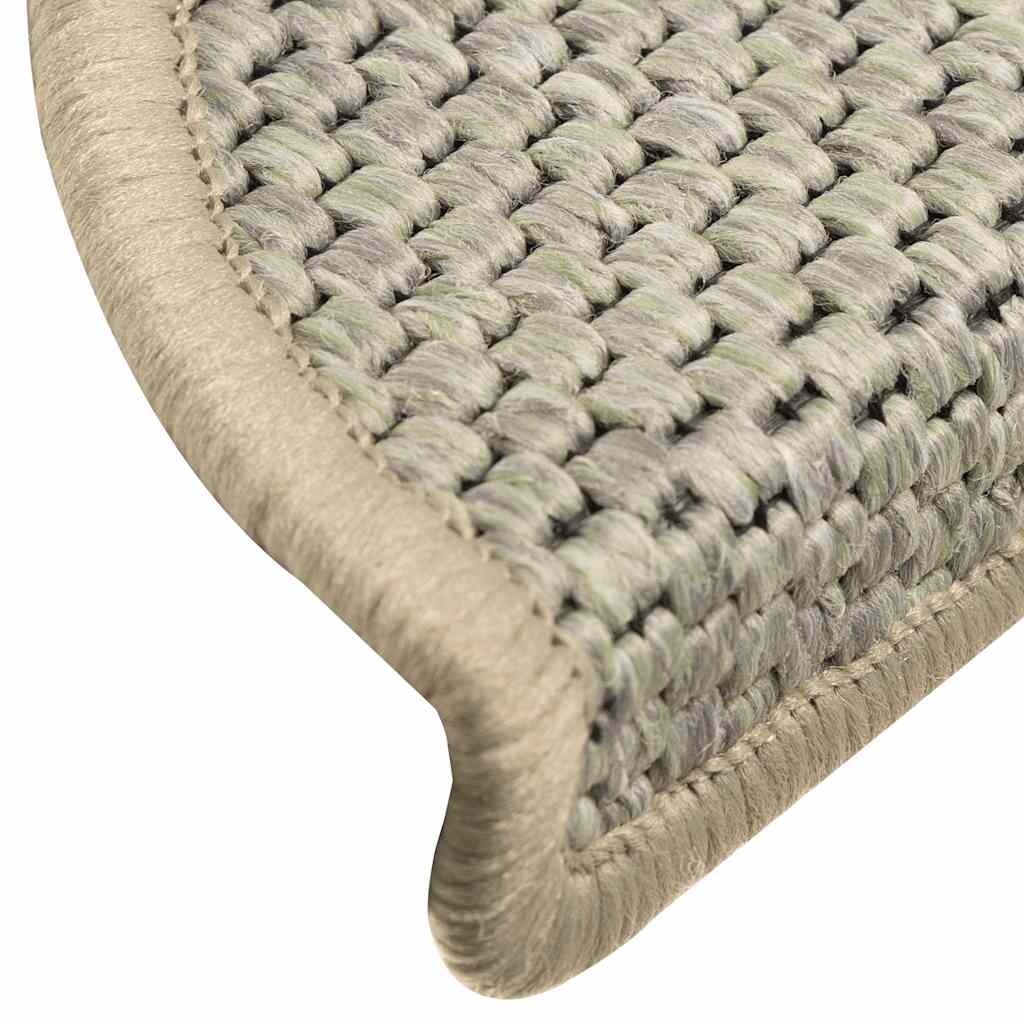 Treppenmatten Selbstklebend Sisal-Optik 15 Stk. 56x17x3cm Blau