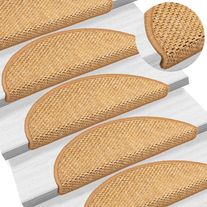 Treppenmatten Selbstklebend Sisal-Optik 15 Stk. 56x17x3cm Blau