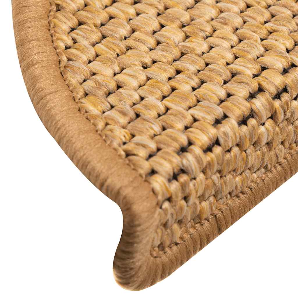 Treppenmatten Selbstklebend Sisal-Optik 15 Stk. 56x17x3cm Blau