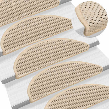Treppenmatten Selbstklebend Sisal-Optik 15 Stk. 56x17x3cm Blau