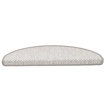 Treppenmatten Selbstklebend Sisal-Look 15 Stk. 65x21x4 Platina