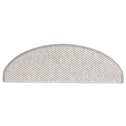 Treppenmatten Selbstklebend Sisal-Look 15 Stk. 65x21x4 Platina