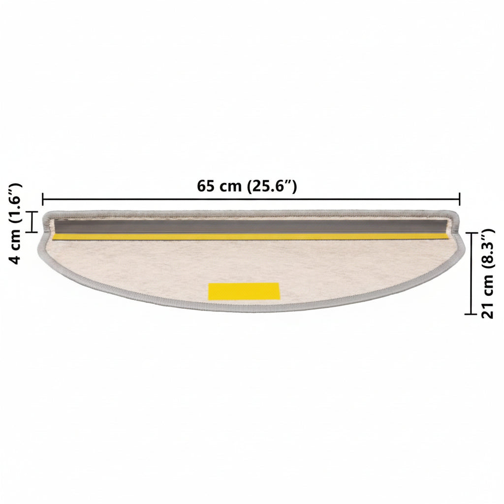 Treppenmatten Selbstklebend Sisal-Look 15 Stk. 65x21x4 Platina