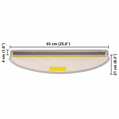 Treppenmatten Selbstklebend Sisal-Look 15 Stk. 65x21x4 Platina
