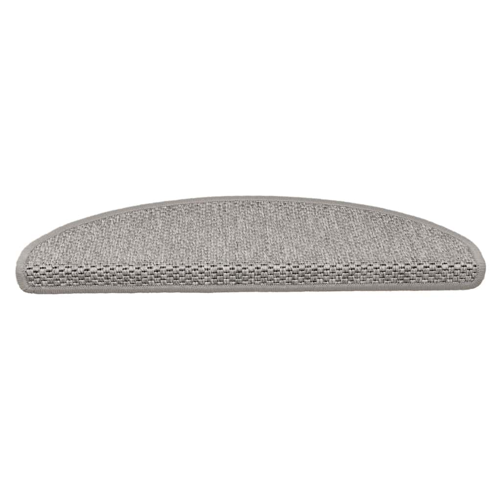 Treppenmatten Selbstklebend Sisal-Look 15 Stk. 65x21x4 Platina