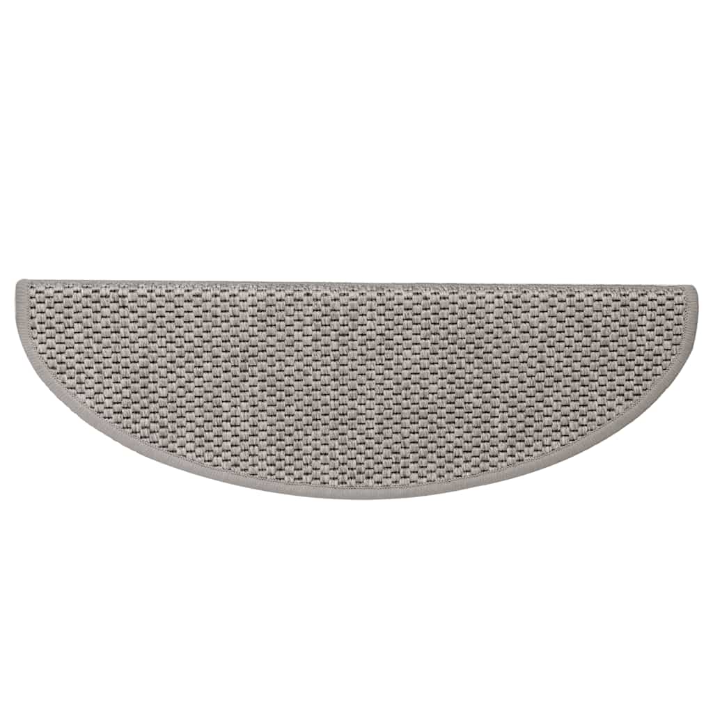 Treppenmatten Selbstklebend Sisal-Look 15 Stk. 65x21x4 Platina