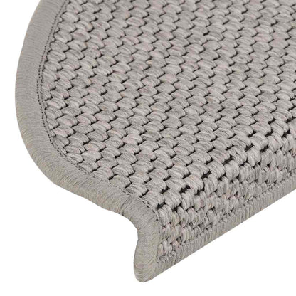 Treppenmatten Selbstklebend Sisal-Look 15 Stk. 65x21x4 Platina
