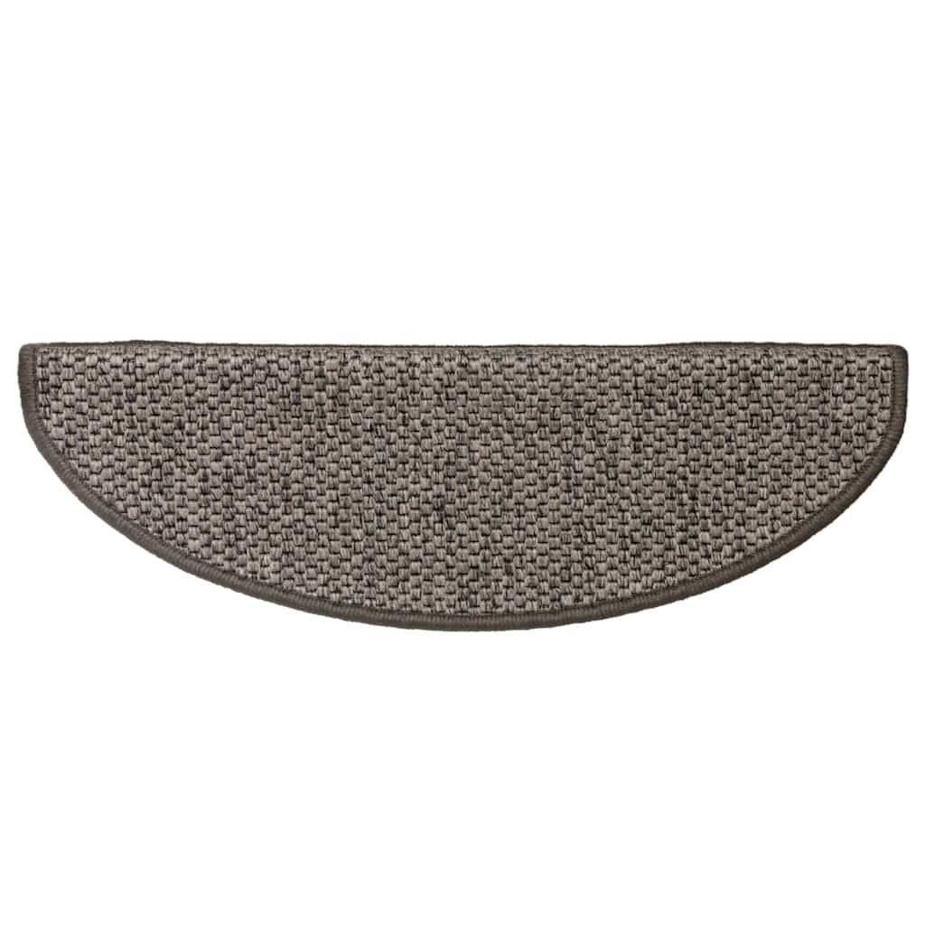 Treppenmatten Selbstklebend Sisal-Look 15 Stk. 65x21x4 Platina