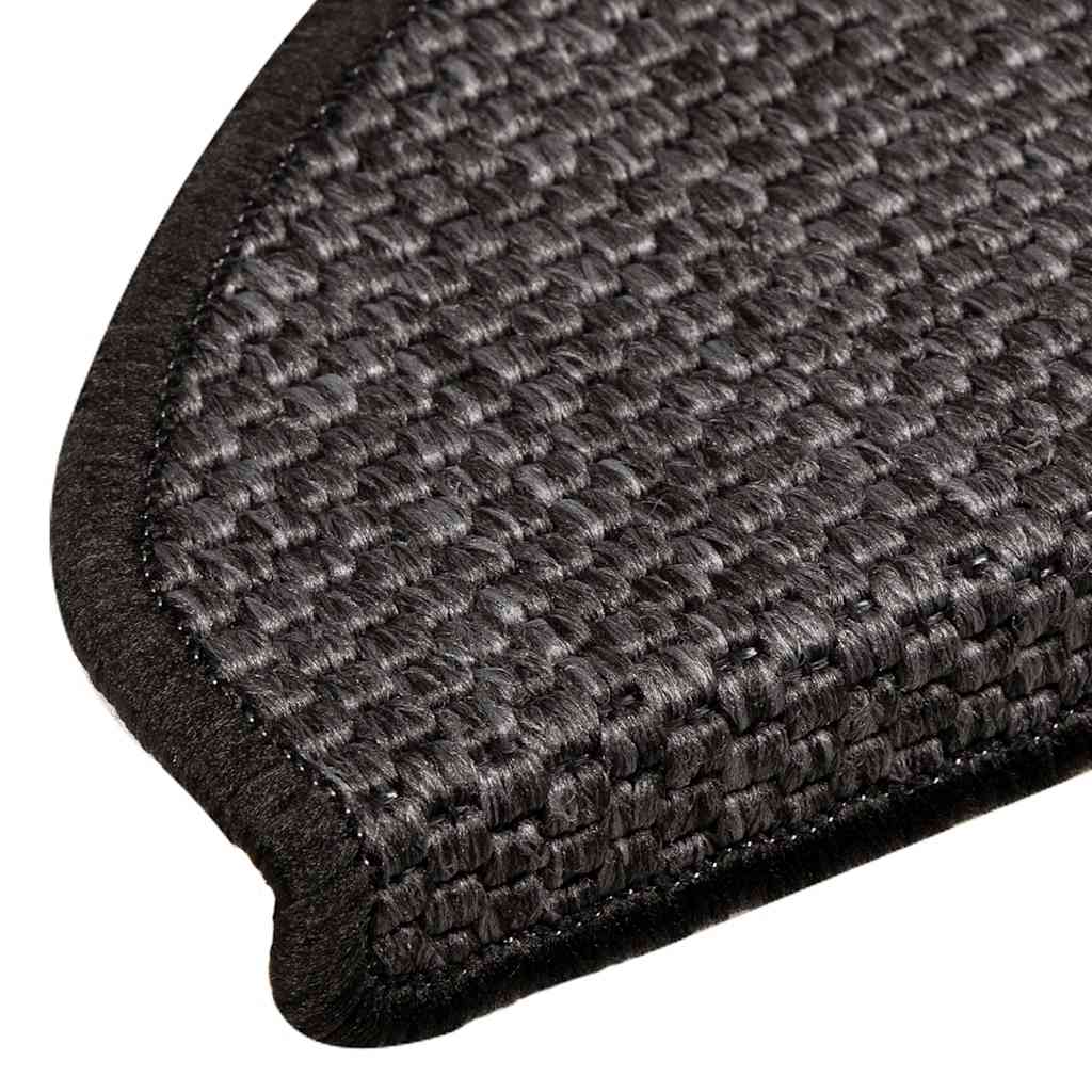 Treppenmatten Selbstklebend Sisal-Look 15 Stk. 65x21x4 Platina