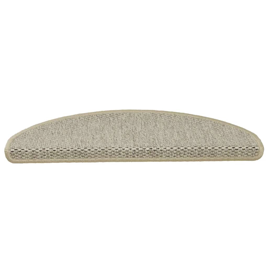 Treppenmatten Selbstklebend Sisal-Look 15 Stk. 65x21x4 Platina