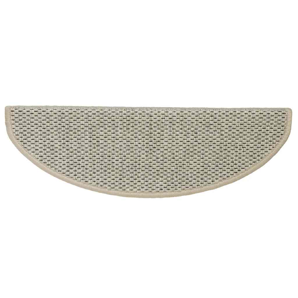 Treppenmatten Selbstklebend Sisal-Look 15 Stk. 65x21x4 Platina