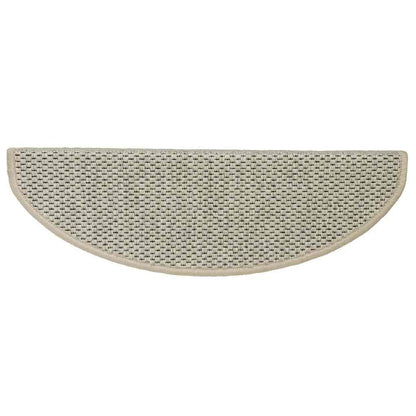 Treppenmatten Selbstklebend Sisal-Look 15 Stk. 65x21x4 Platina