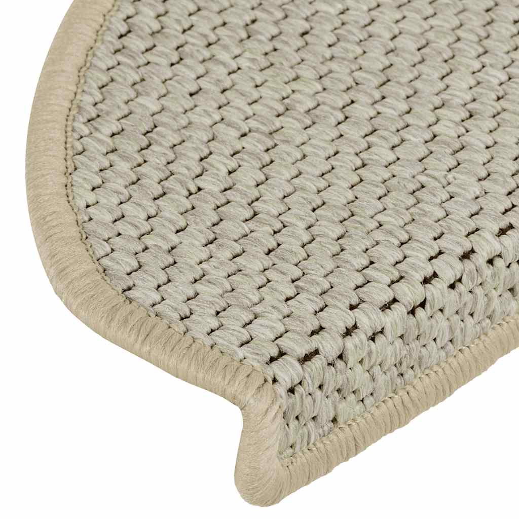 Treppenmatten Selbstklebend Sisal-Look 15 Stk. 65x21x4 Platina