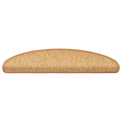 Treppenmatten Selbstklebend Sisal-Look 15 Stk. 65x21x4 Platina