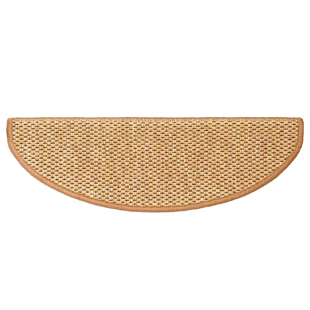 Treppenmatten Selbstklebend Sisal-Look 15 Stk. 65x21x4 Platina