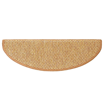 Treppenmatten Selbstklebend Sisal-Look 15 Stk. 65x21x4 Platina