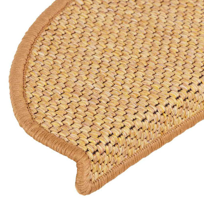 Treppenmatten Selbstklebend Sisal-Look 15 Stk. 65x21x4 Platina