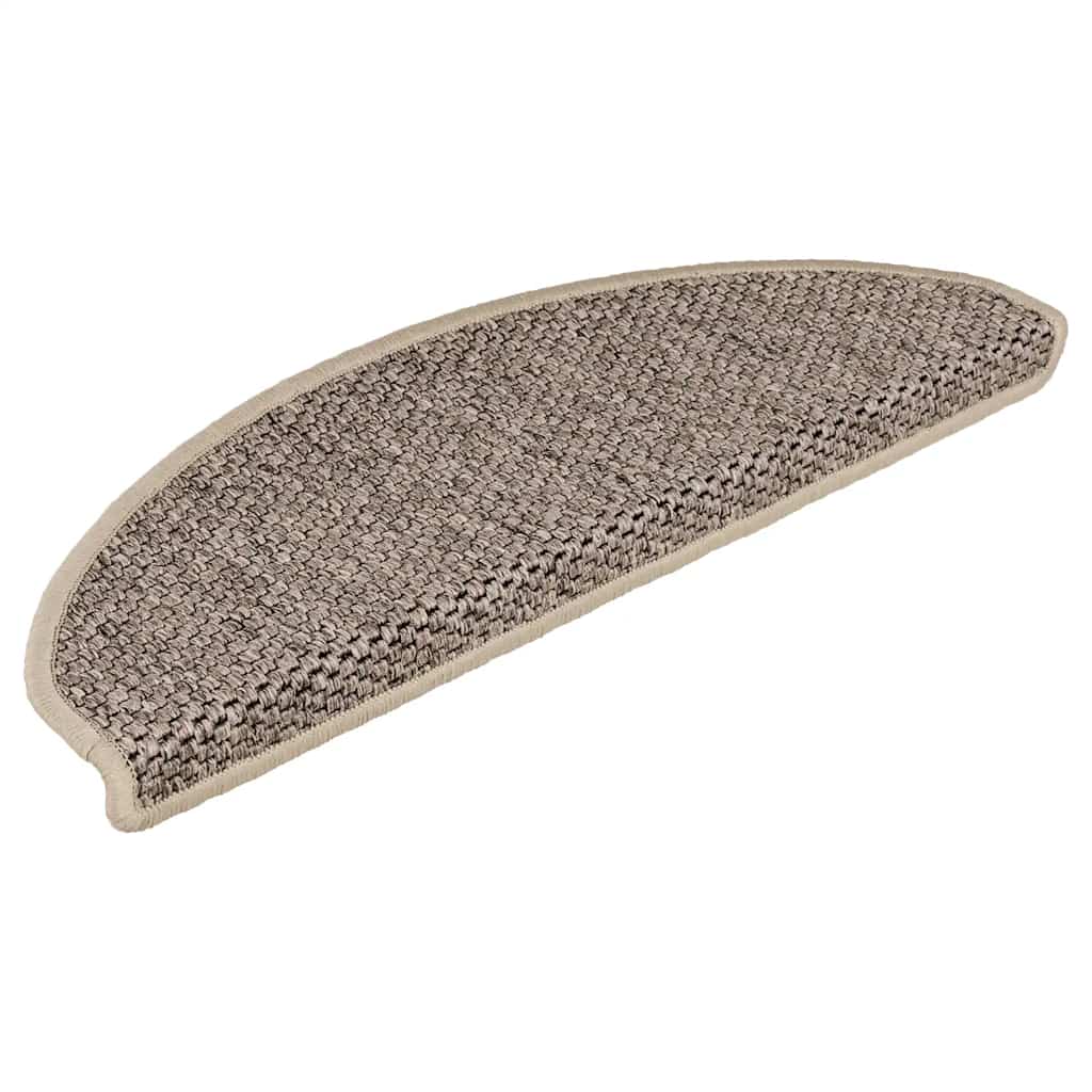 Treppenmatten Selbstklebend Sisal-Look 15 Stk. 65x21x4 Platina