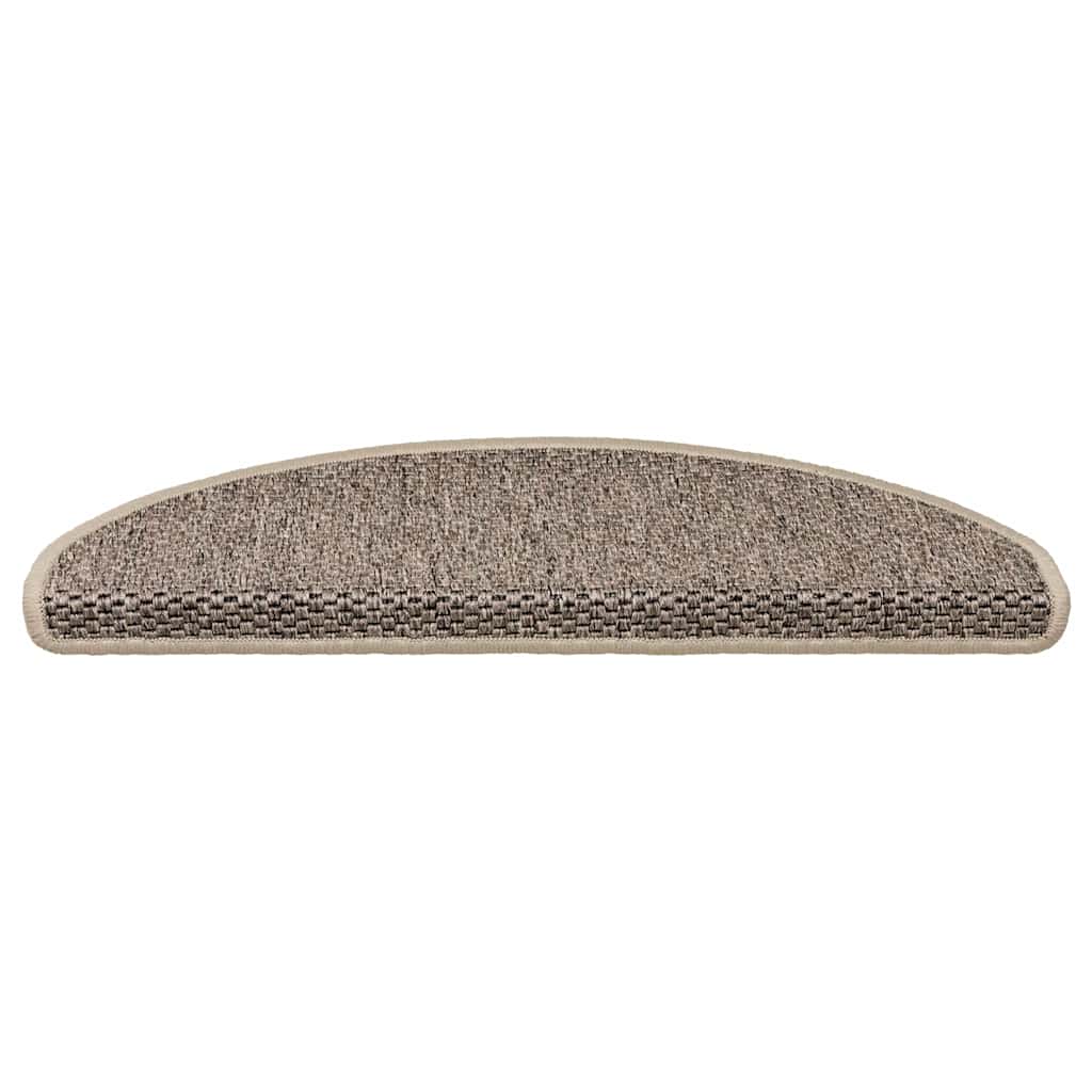 Treppenmatten Selbstklebend Sisal-Look 15 Stk. 65x21x4 Platina