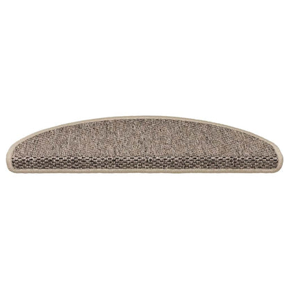 Treppenmatten Selbstklebend Sisal-Look 15 Stk. 65x21x4 Platina