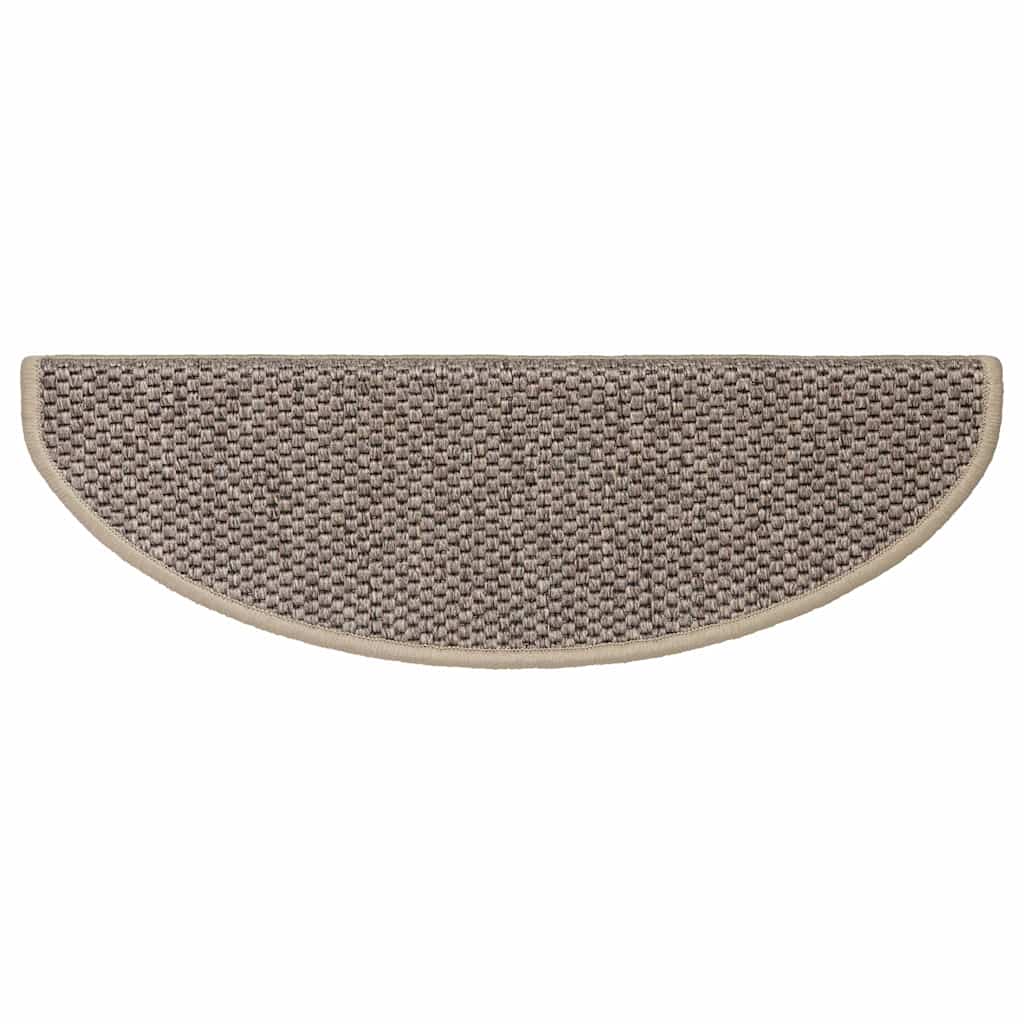 Treppenmatten Selbstklebend Sisal-Look 15 Stk. 65x21x4 Platina