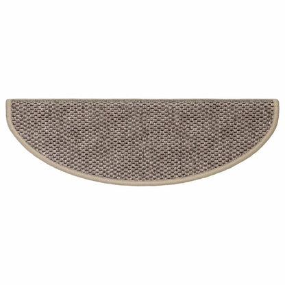 Treppenmatten Selbstklebend Sisal-Look 15 Stk. 65x21x4 Platina