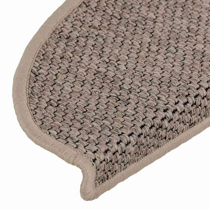 Treppenmatten Selbstklebend Sisal-Look 15 Stk. 65x21x4 Platina