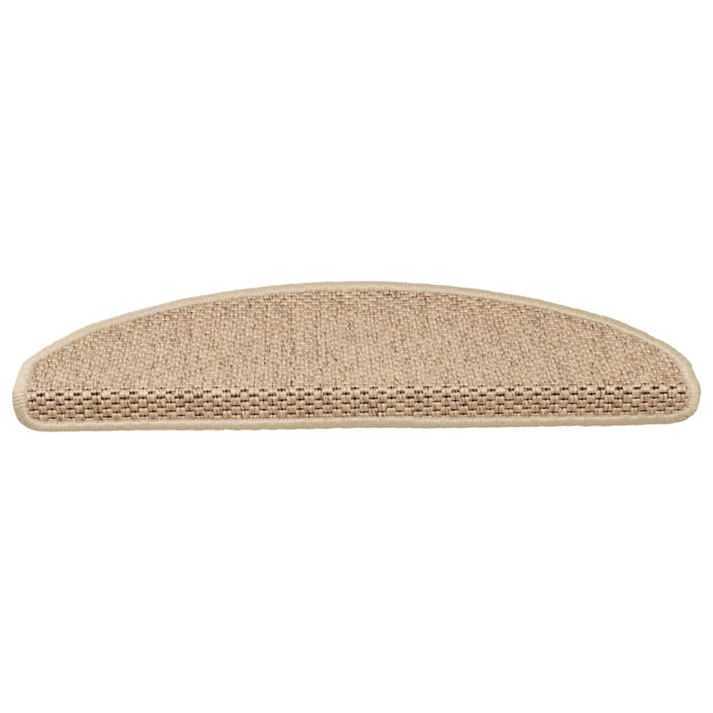 Treppenmatten Selbstklebend Sisal-Look 15 Stk. 65x21x4 Platina