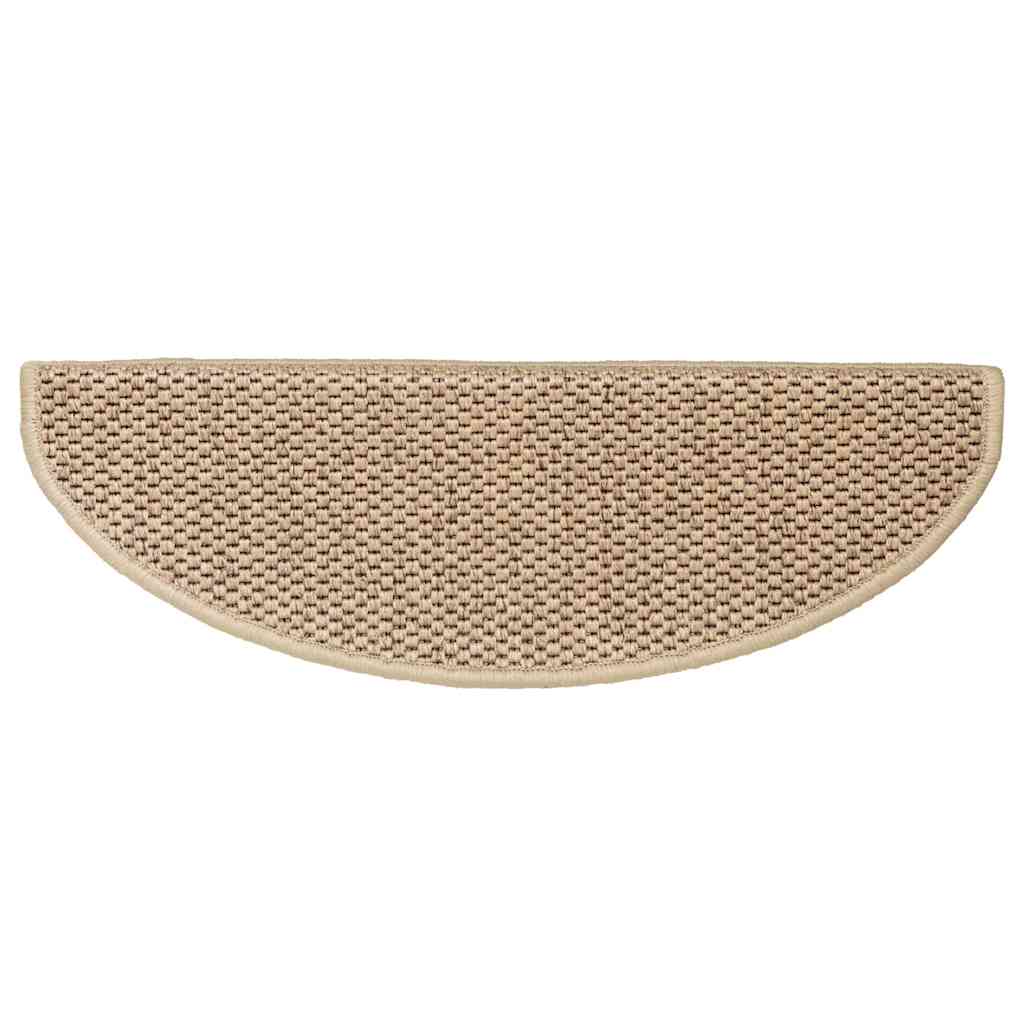 Treppenmatten Selbstklebend Sisal-Look 15 Stk. 65x21x4 Platina