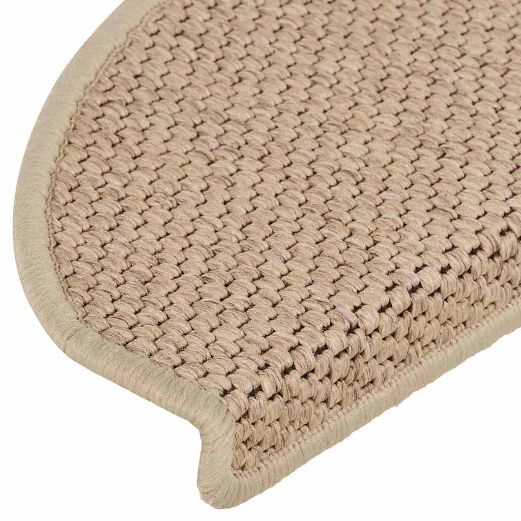Treppenmatten Selbstklebend Sisal-Look 15 Stk. 65x21x4 Platina