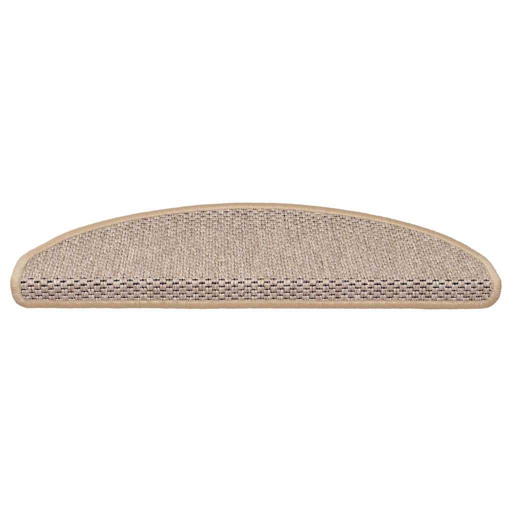 Treppenmatten Selbstklebend Sisal-Look 15 Stk. 65x21x4 Platina