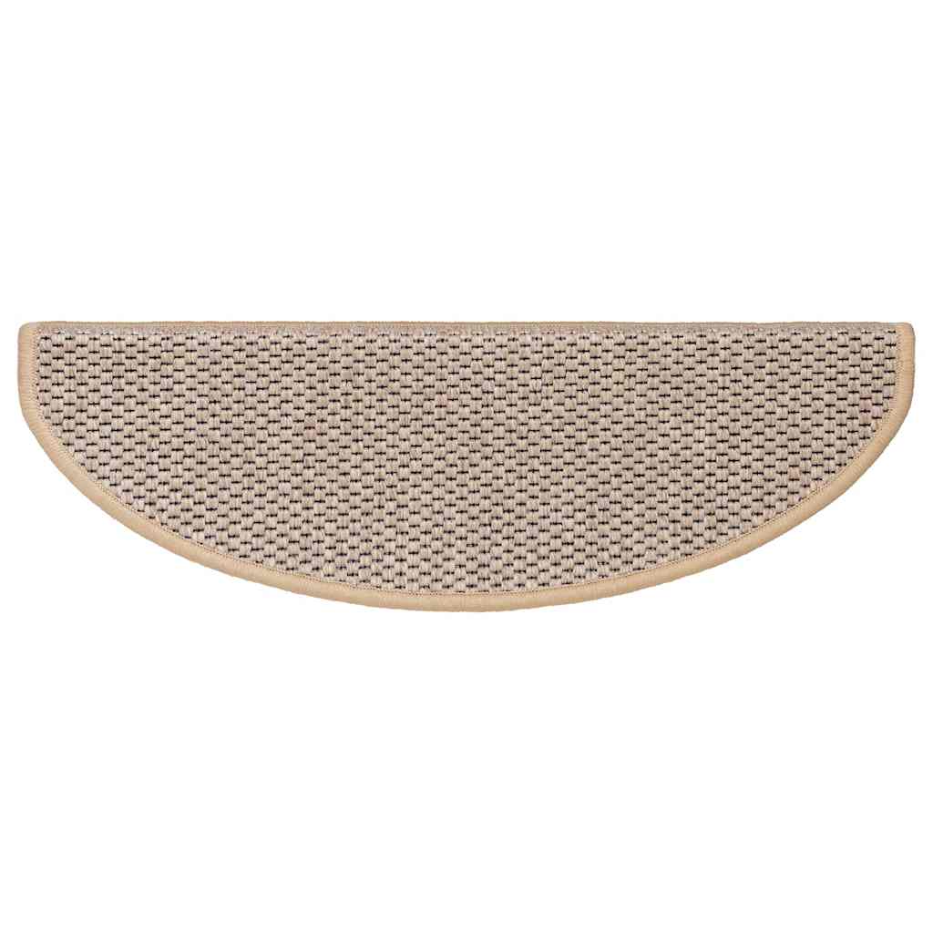 Treppenmatten Selbstklebend Sisal-Look 15 Stk. 65x21x4 Platina