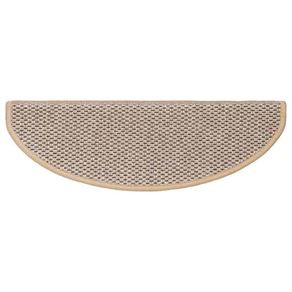 Treppenmatten Selbstklebend Sisal-Look 15 Stk. 65x21x4 Platina