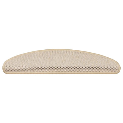 Treppenmatten Selbstklebend Sisal-Look 15 Stk. 65x21x4 Platina