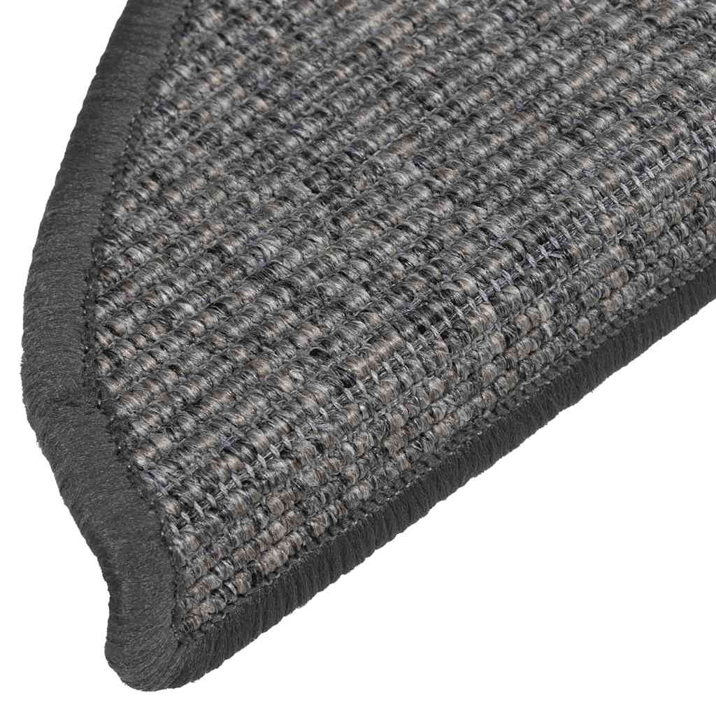 Stufenmatten 15 Stk. 56x17x3 cm Hellbraun Halbrund