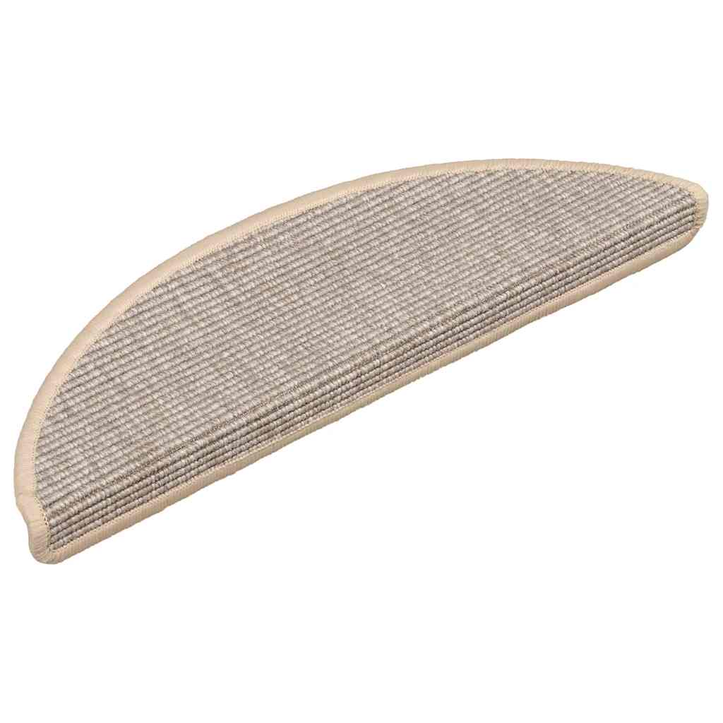 Stufenmatten 15 Stk. 56x17x3 cm Hellbraun Halbrund