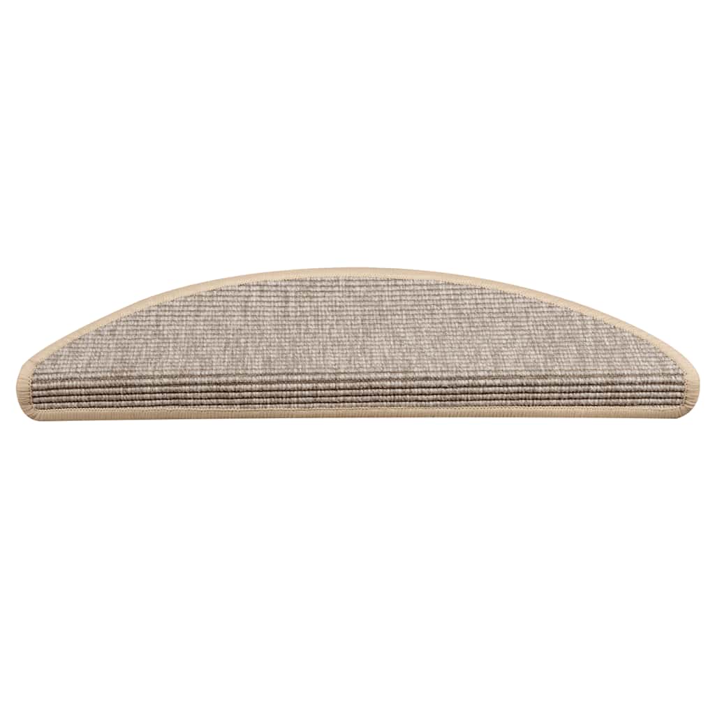 Stufenmatten 15 Stk. 56x17x3 cm Hellbraun Halbrund