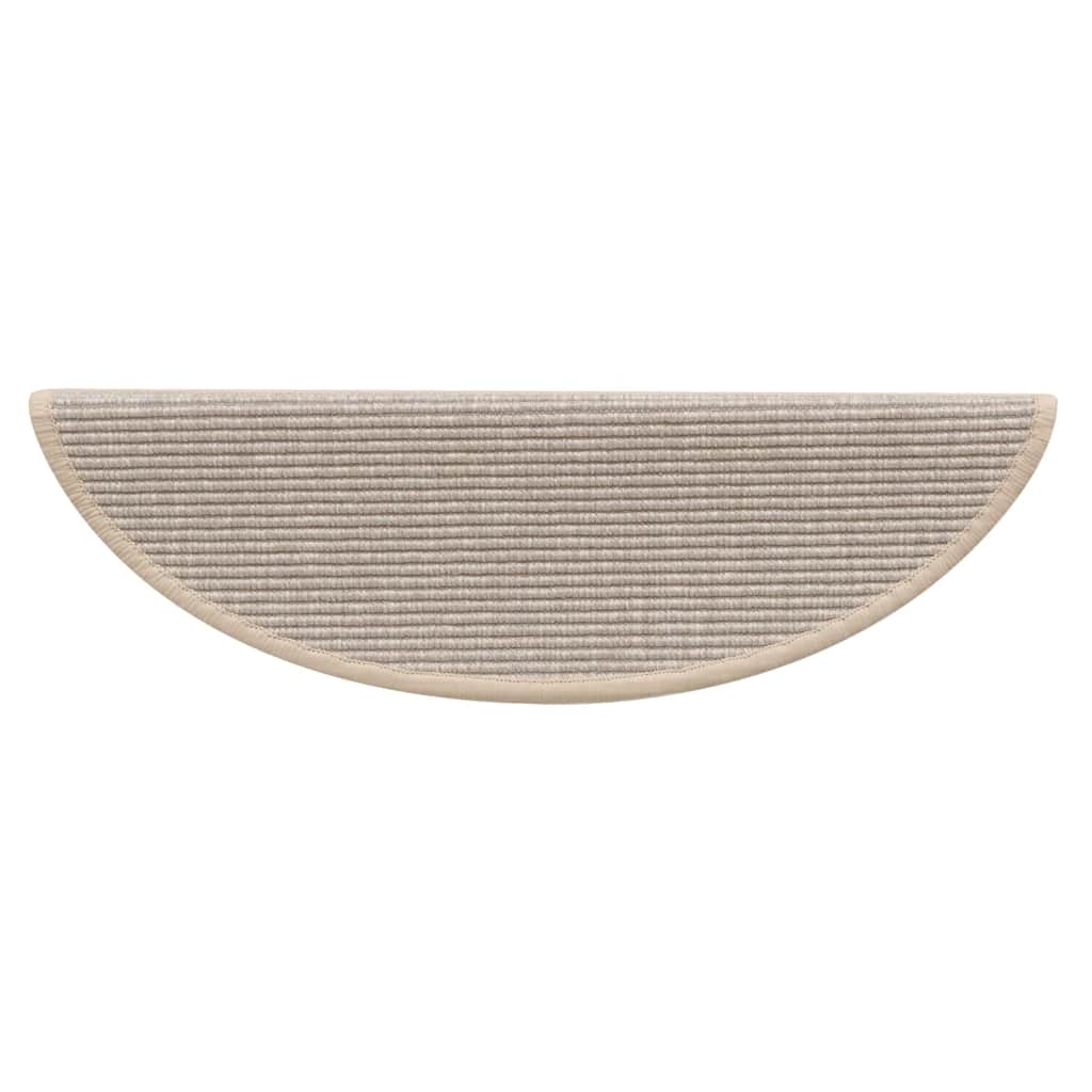 Stufenmatten 15 Stk. 56x17x3 cm Hellbraun Halbrund