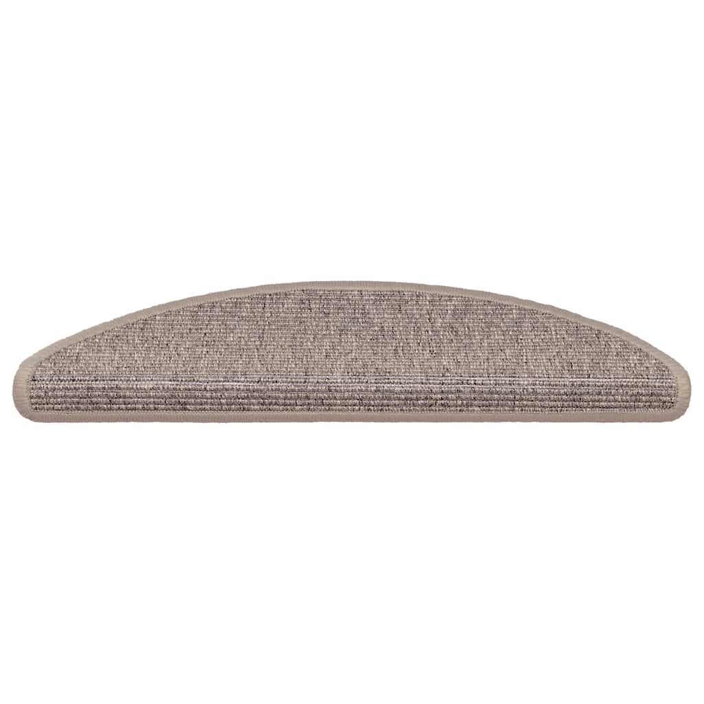 Stufenmatten 15 Stk. 56x17x3 cm Hellbraun Halbrund