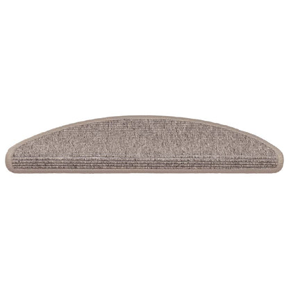 Stufenmatten 15 Stk. 56x17x3 cm Hellbraun Halbrund