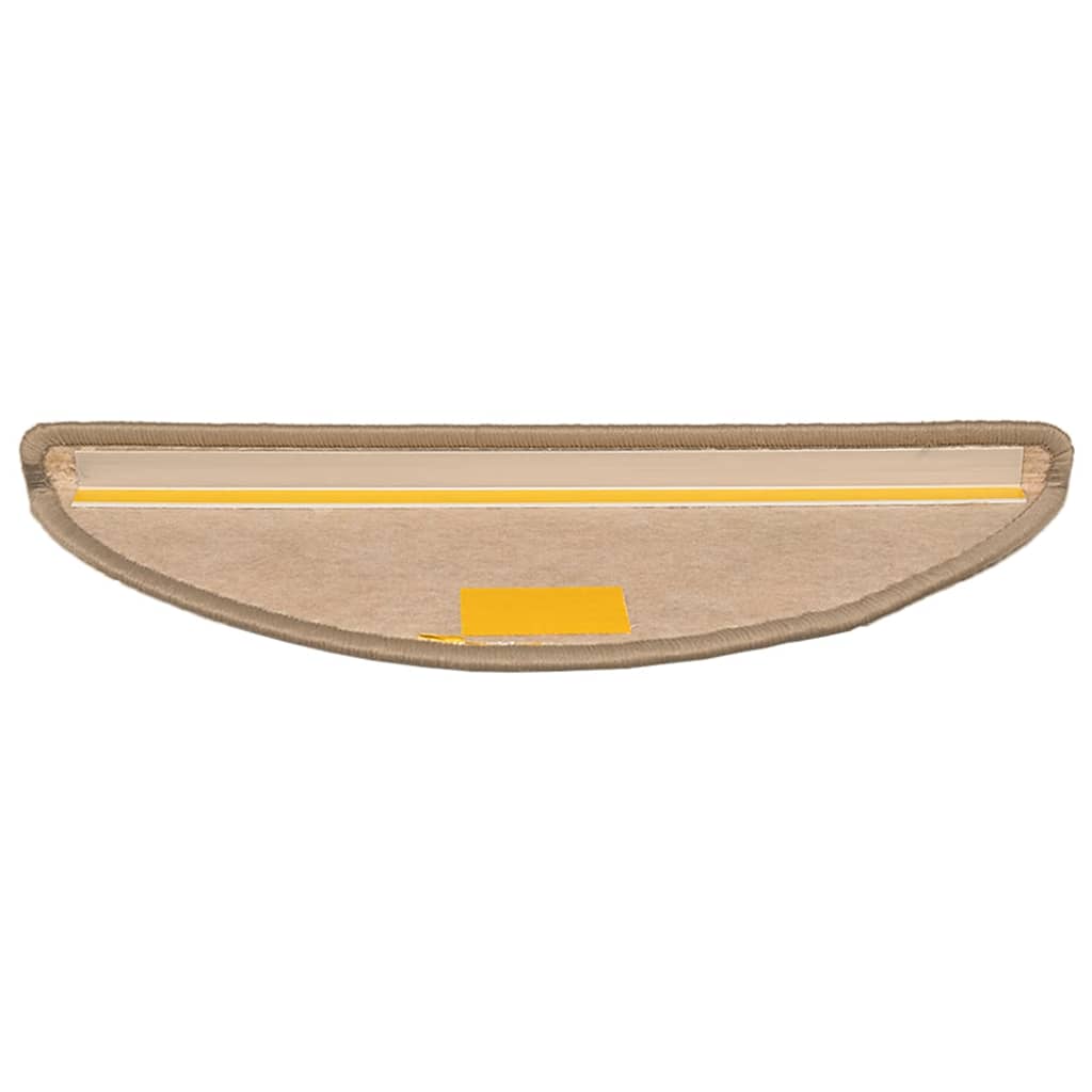 Stufenmatten 15 Stk. 56x17x3 cm Hellbraun Halbrund