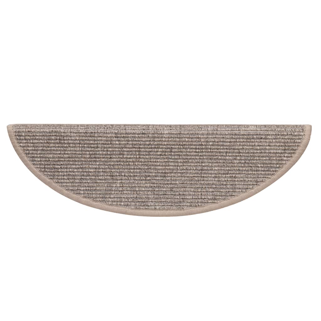 Stufenmatten 15 Stk. 56x17x3 cm Hellbraun Halbrund