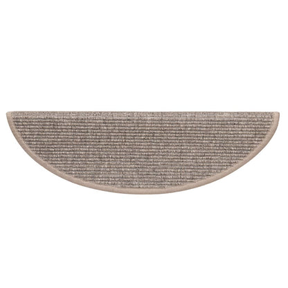 Stufenmatten 15 Stk. 56x17x3 cm Hellbraun Halbrund