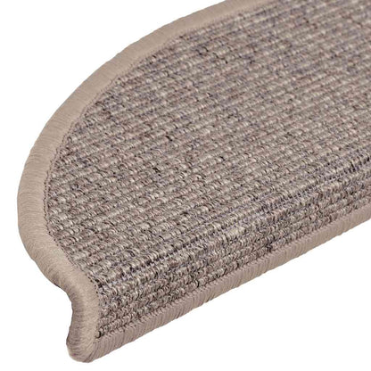 Stufenmatten 15 Stk. 56x17x3 cm Hellbraun Halbrund
