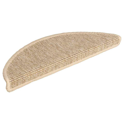Stufenmatten 15 Stk. 56x17x3 cm Hellbraun Halbrund