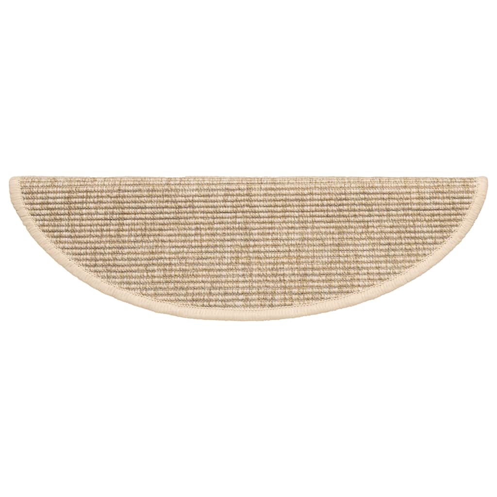 Stufenmatten 15 Stk. 56x17x3 cm Hellbraun Halbrund