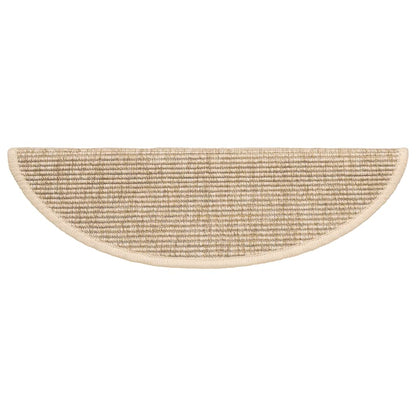 Stufenmatten 15 Stk. 56x17x3 cm Hellbraun Halbrund